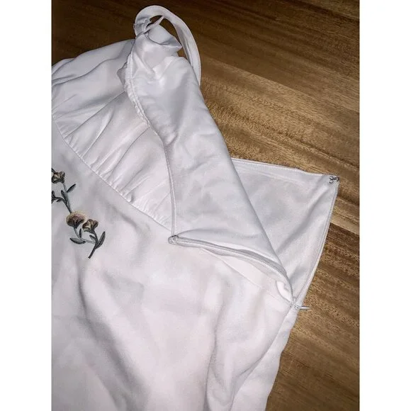 Wild Fable Womens White Embroidered Floral Slip Dress Adjustable Plus Size 2X - Picture 9 of 9